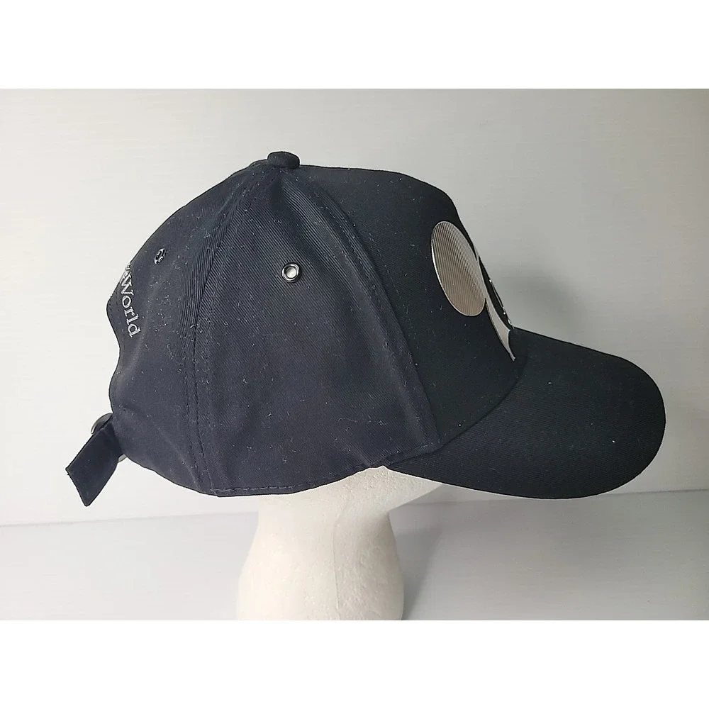 2023 Disney Parks Exclusive Metallic Icon Mickey Mouse Adjustable Hat Cap Black‎